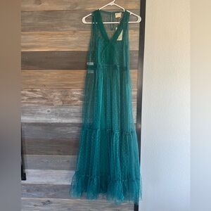 Joyfolie Briella Maxi Dress in Teal - Women’s XS NWT